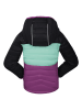 Kamik Dunne all-season doorgestikte jas "Harley" zwart/turquoise/paars
