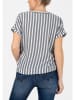 Timezone Bluse in Grau/ Weiß