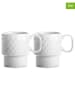 Sagaform 2er-Set: Kaffeetassen in Weiß - 250 ml