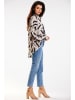 Awama Bluse in Beige/ Schwarz