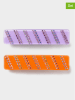 Becksöndergaard 2-delige set: haarclips paars/oranje
