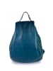 Lia Biassoni Leren rugzak "Cixerri" blauw - (B)23 x (H)33 x (D)12 cm