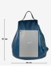 Lia Biassoni Leren rugzak "Cixerri" blauw - (B)23 x (H)33 x (D)12 cm