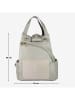 Mila Blu Leren rugzak "Fico" grijs - (B)29 x (H)30 x (D)12 cm