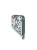 Mila Blu Leren portemonnee "Rovere" groen/wit - (B)20 x (H)11 x (D)2 cm