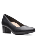 Clarks Skórzane czółenka w kolorze czarnym