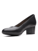 Clarks Skórzane czółenka w kolorze czarnym