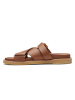 Clarks Leren slippers bruin