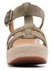 Clarks Leder-Sandaletten "Maritsa70 Tee" in Khaki