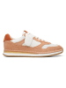Clarks Leder-Sneakers in Orange/ Weiß