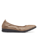 Clarks Leren ballerina's lichtbruin