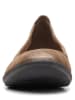 Clarks Leren ballerina's lichtbruin