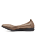 Clarks Leren ballerina's lichtbruin