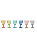 Trendy Kitchen by EXCÉLSA 6-delige set: wijnglazen "Ginkgo" meerkleurig - 350 ml