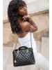 Christian Laurier Leder-Henkeltasche "Sofia" in Schwarz - (B)28 x (H)20 x (T)12 cm