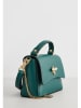 Christian Laurier Leder-Henkeltasche "Mathilde" in Petrol - (B)19 x (H)13 x (T)7 cm