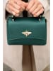Christian Laurier Leder-Henkeltasche "Mathilde" in Petrol - (B)19 x (H)13 x (T)7 cm
