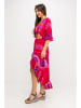 Peace & Love Kleid in Fuchsia