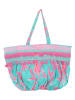 Isla Bonita by SIGRIS Schultertasche in Türkis/ Pink - (B)55 x (H)40 x (T)10 cm