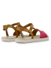 Camper Leder-Sandalen "Miko" in Hellbraun/ Pink