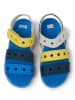 Camper Leder-Sandalen "TWS" in Blau/ Creme/ Gelb