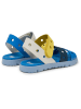 Camper Leder-Sandalen "TWS" in Blau/ Creme/ Gelb