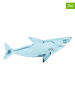 Meri Meri 4er-Set: Teller "Shark" in Hellblau
