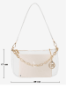 Mia Tomazzi Leder-Schultertasche in Weiß - (B)29 x (H)17 x (T)6 cm