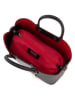 Mia Tomazzi Leder-Henkeltasche in Schwarz - (B)32 x (H)26 x (T)16 cm