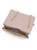 Mia Tomazzi Leder-Umhängetasche "Ailanti" in Beige - (B)19 x (H)14 x (T)4 cm