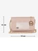 Mia Tomazzi Leder-Umhängetasche "Ailanti" in Beige - (B)19 x (H)14 x (T)4 cm