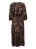 Kaffe Jurk bruin/zwart