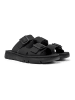Camper Leder-Pantoletten "Oruga" in Schwarz