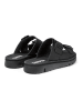 Camper Leder-Pantoletten "Oruga" in Schwarz