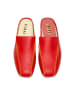 Camper Leder-Pantoletten "TWS" in Rot/ Schwarz