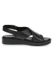 Caprice Skórzane sandały "Valentina" w kolorze czarnym