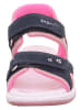 superfit Leder-Sandalen "Sunny" in Dunkelblau/ Rosa