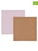 OYOY mini 2-delige set: spuugdoeken "Yummy" paars/lichtbruin - (L)70 x (B)70 cm