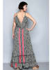 H.H.G. Kleid in Schwarz/ Creme/ Pink