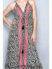 H.H.G. Kleid in Schwarz/ Creme/ Pink