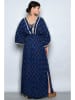 H.H.G. Jurk donkerblauw/beige