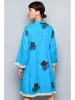 H.H.G. Kleid in Hellblau/ Braun
