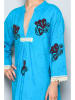 H.H.G. Kleid in Hellblau/ Braun