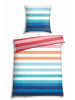 Schiesser Renforcé beddengoedset "Happy Stripes" blauw/lichtblauw/rood