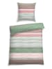 Schiesser Satin-Bettwäsche-Set ''Stine'' in Grün/ Pink
