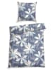 Schiesser Renforcé-Bettwäsche-Set "Luca" in Blau/ Creme