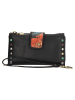 micmacbags Leder-Geldbörse in Schwarz - (B)17 x (H)9 x (T)3 cm
