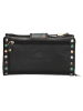 micmacbags Leder-Geldbörse in Schwarz - (B)17 x (H)9 x (T)3 cm