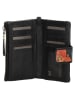 micmacbags Leder-Geldbörse in Schwarz - (B)17 x (H)9 x (T)3 cm