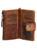 micmacbags Leren portemonnee bruin - (B)17 x (H)9 x (D)3 cm